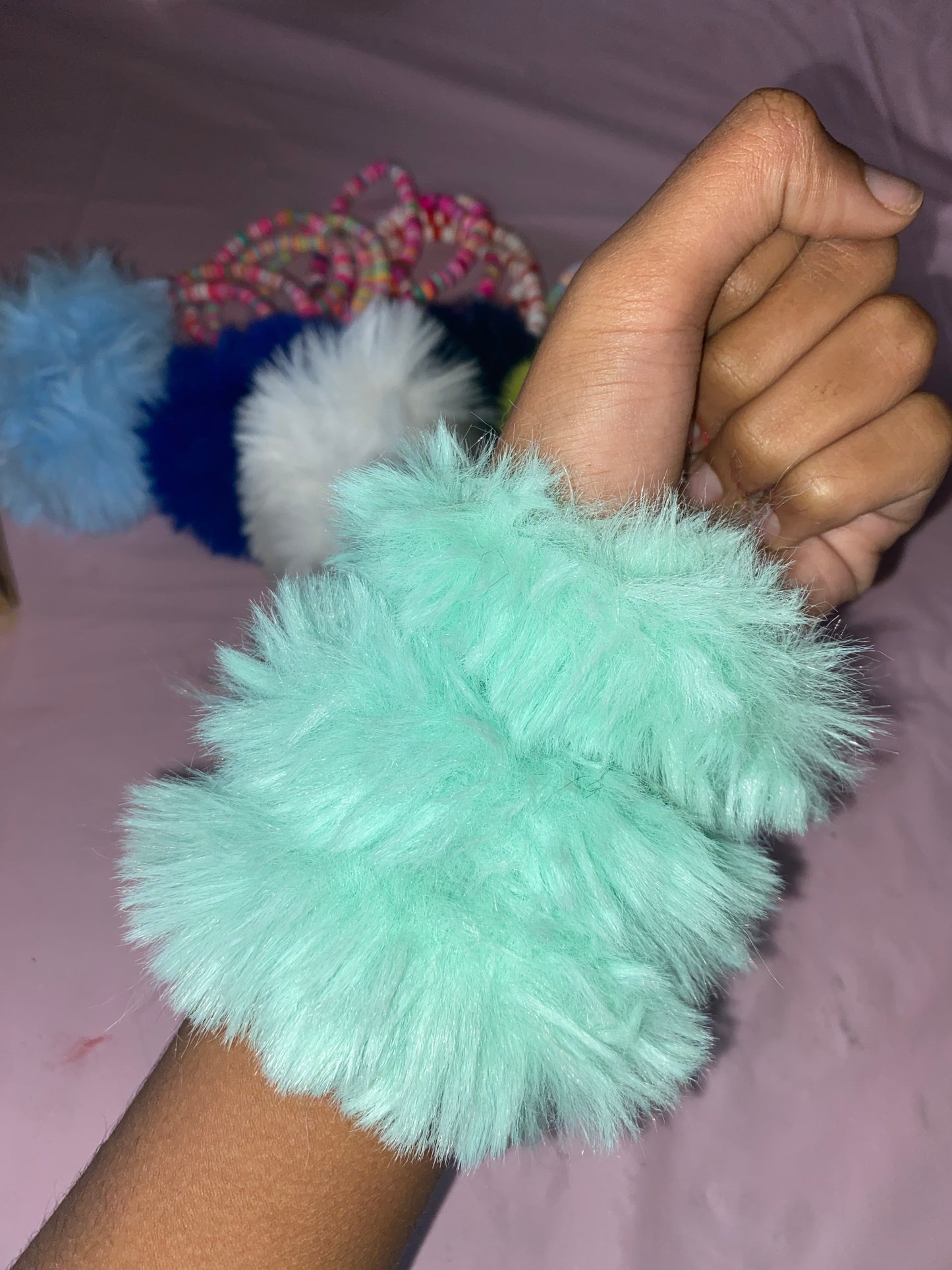 turquoise scrunchies 😍